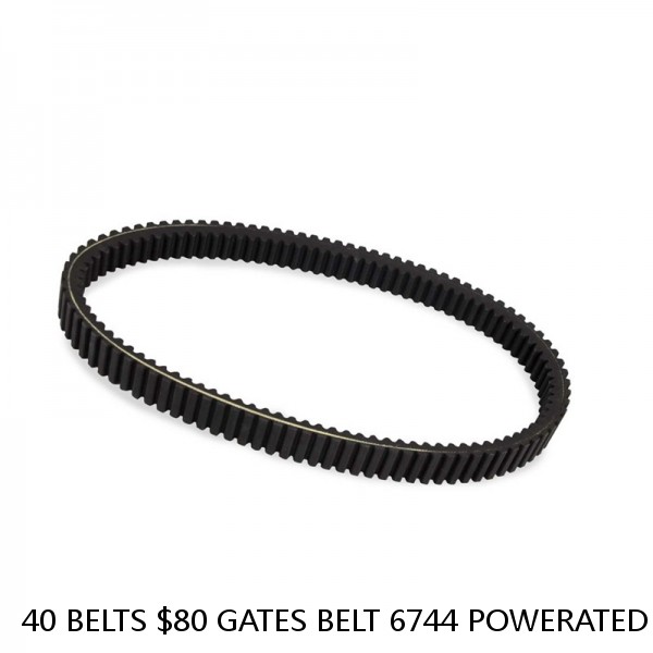 40 BELTS $80 GATES BELT 6744 POWERATED 3L440K 3/8 X 44"    1 1/2 INCHES TO LONG #1 image